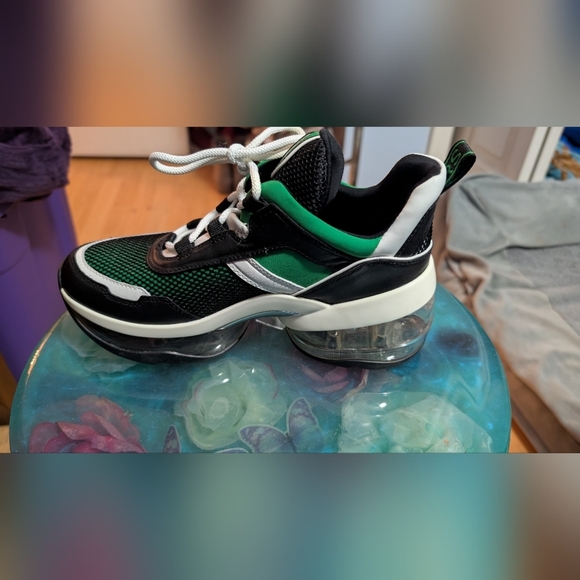 New Michael Kors Olympia Extreme Leather and Scuba Trainer Size 7 - Picture 5 of 10